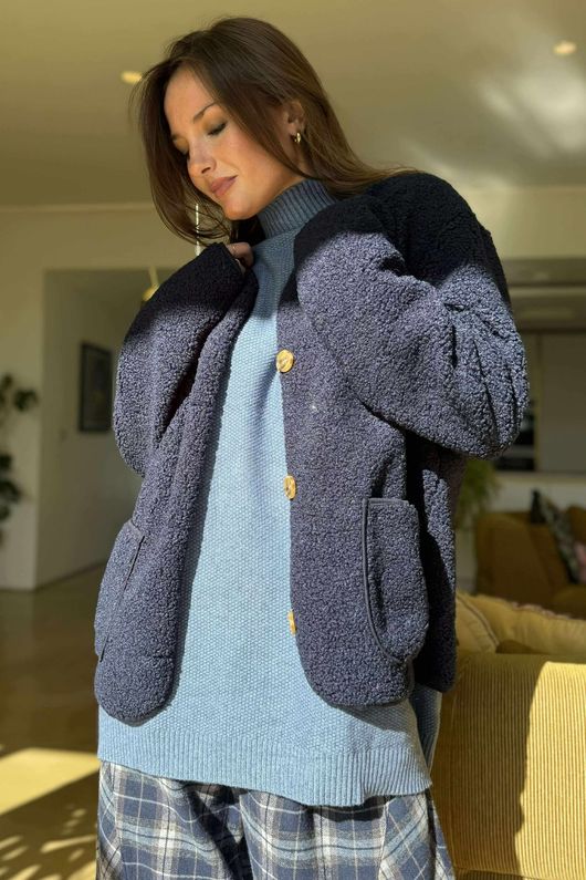 Highland Sherpa Jacket Navy /6 =